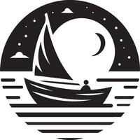 boot vector logo concept icoon, clip art, symbool, zwart kleur silhouet, wit achtergrond 21
