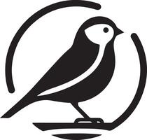 vink vogel logo concept, zwart kleur silhouet, wit achtergrond 28 vector