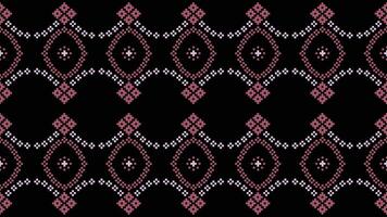 traditioneel etnisch motieven ikat meetkundig kleding stof patroon kruis steek.ikat borduurwerk etnisch oosters pixel zwart achtergrond.abstract,vector,illustratie. textuur, sjaal, decoratie, behang. vector