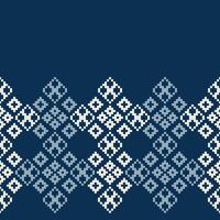 traditioneel etnisch motieven ikat meetkundig kleding stof patroon kruis steek.ikat borduurwerk etnisch oosters pixel marine blauw achtergrond. abstract,vector,illustratie. textuur, sjaal, decoratie, behang. vector
