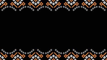 traditioneel etnisch motieven ikat meetkundig kleding stof patroon kruis steek.ikat borduurwerk etnisch oosters pixel zwart achtergrond.abstract,vector,illustratie. textuur, sjaal, decoratie, behang. vector