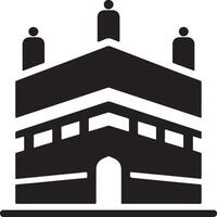 minimaal kaaba logo ontwerp vector icoon, vlak symbool silhouet