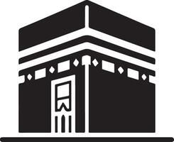 minimaal kaaba logo ontwerp vector icoon, vlak symbool silhouet 18