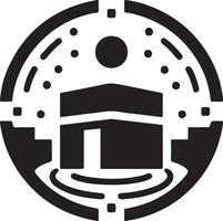 minimaal kaaba logo ontwerp vector icoon, vlak symbool silhouet 12
