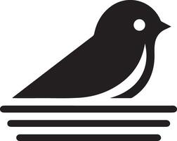 vink vogel logo concept, zwart kleur silhouet, wit achtergrond 32 vector