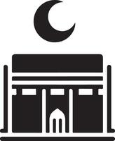 minimaal kaaba logo ontwerp vector icoon, vlak symbool silhouet 3