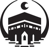 minimaal kaaba logo ontwerp vector icoon, vlak symbool silhouet 13