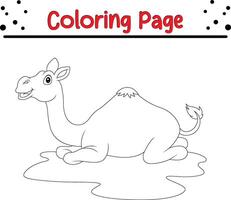 grappig kameel kleur bladzijde voor kinderen vector
