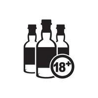 18 plus symbool logo icoon, vector illustratie ontwerp