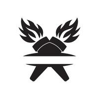 fakkel symbool logo icoon, vector illustratie ontwerp