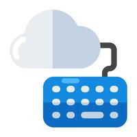modern ontwerp icoon van wolk toetsenbord vector