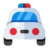 een vlak icoon ontwerp van Politie auto vector