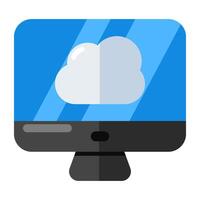 premium downloadpictogram van cloudcomputer vector