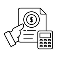 creatief ontwerp icoon van begroting accounting vector