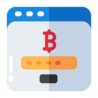 een icoon ontwerp van bitcoin website vector