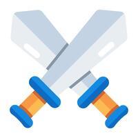 battle tool concept icoon, vector design of crossswords