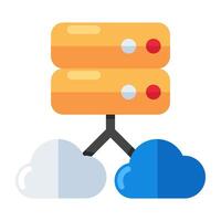 een icoon ontwerp van wolk server vector