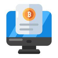 creatief ontwerp icoon van bitcoin het dossier vector