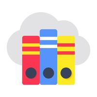 een perfect ontwerp icoon van wolk boeken vector