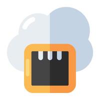 perfect design icoon van cloud port vector