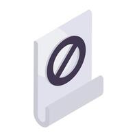 een gemakkelijk beschikbaar icoon van verbod het dossier vector