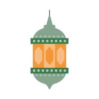 Ramadan lamp vlak kleurrijk stijl. oud oosten- vakantie lamp vector illustratie.