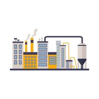 fabriek gebouw, macht elektriciteit, industrie fabriek gebouwen vlak icoon geïsoleerd vector illustratie.