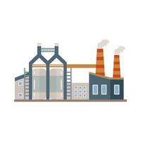 fabriek gebouw, macht elektriciteit, industrie fabriek gebouwen vlak icoon geïsoleerd vector illustratie.