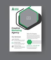 professioneel zakelijke bedrijf flayer ontwerp. afzet abstract folder. modern een pieper sjabloon vector