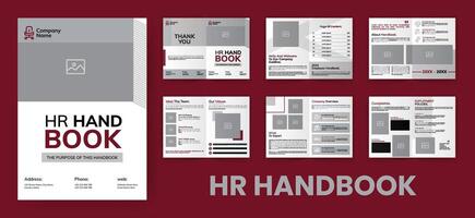 hr handboek voor werknemer reglement. Welkom bedrijf handboek brochure van invoering over bedrijf. vector