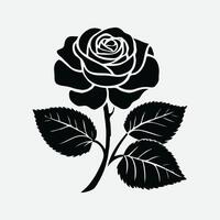 silhouetten van roos geïsoleerd Aan wit achtergrond vector illustratie