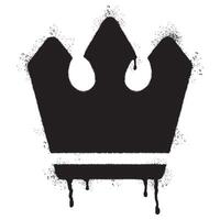 graffiti verstuiven kroon icoon geïsoleerd Aan wit achtergrond. vector