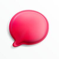 ai gegenereerd roze 3d toespraak bubbel. vector illustratie