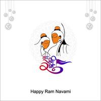 gelukkig RAM navami festival van Indië. heer rama met pijl. vector illustratie ontwerp