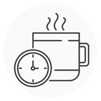 koffie breken vector illustratie icoon ontwerp