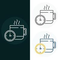 koffie breken vector illustratie icoon ontwerp