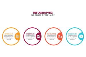 4 stap modern bedrijf infographic vector