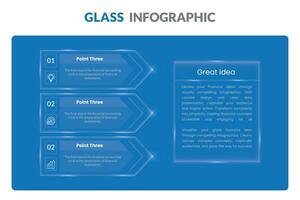 glanzend glas infographic vector sjabloon 2024 nieuw ontwerp