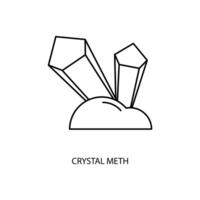 kristal meth concept lijn icoon. gemakkelijk element illustratie. kristal meth concept schets symbool ontwerp. vector