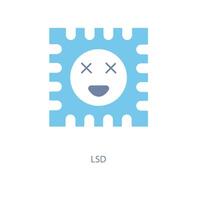 LSD concept lijn icoon. gemakkelijk element illustratie. LSD concept schets symbool ontwerp. vector