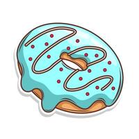 heerlijk donut vector hand- trek illustratie