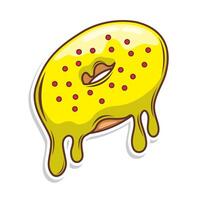 heerlijk donut vector hand- trek illustratie