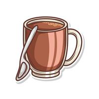 koffie drinken in kop illustratie vector