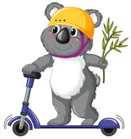 Een koala-kickscooter vector