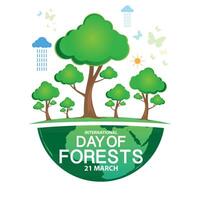 internationale dag van bossen vector