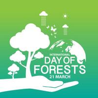 internationale dag van bossen vector