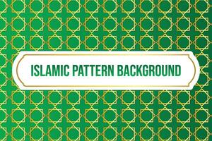 Islamitisch groen patroon achtergrond vector