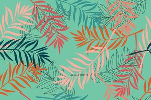 elegant naadloos patroon met tropisch bladeren. modern exotisch ontwerp voor papier, omslag, kleding stof, behang, interieur. vector
