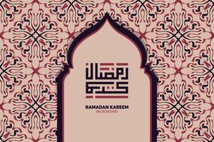 Ramadan kareem in Arabisch schoonschrift groet kaart, de Arabisch schoonschrift middelen, genereus Ramadan, vector