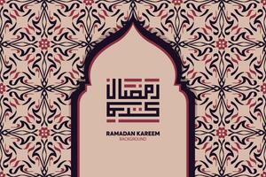 Ramadan kareem in Arabisch schoonschrift groet kaart, de Arabisch schoonschrift middelen, genereus Ramadan, vector